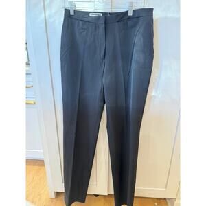 Jil Sander Designer Black Italian Made Straight Leg Pants Trousers Size 4